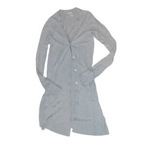 Anthropologie XS gray ribbed long cali cardigan women's meadow rue